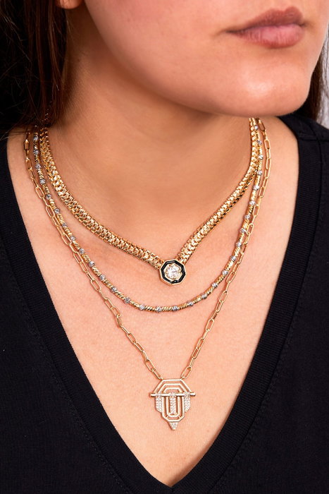 Heliophilia Silver Collar de metal Dorado ajustable